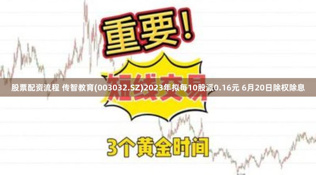 股票配资流程 传智教育(003032.SZ)2023年拟每10股派0.16元 6月20日除权除息