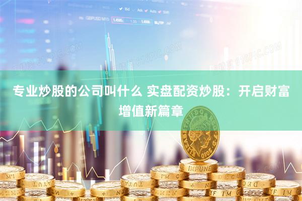 专业炒股的公司叫什么 实盘配资炒股：开启财富增值新篇章